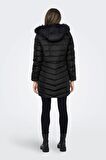 ONLY ONLELLAN QUILT HOOD FUR COAT LIFE CC OTW 