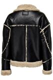 ONLY ONLWILMA FAUX LEATH SHERPA JACKET CC OTW SİYAH