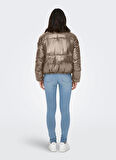 Only Açık Kahve Kadın Mont ONLSKY SHORT PUFFER CC OTW