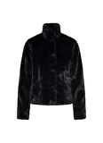 Only Siyah Kadın Mont ONLNEWVIDA FAUX FUR JACKET CC OTW