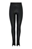 ONLY ONLPAPAYA FAUX LEATH SLIT LEGGING CC OTW SİYAH