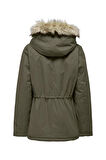Only Kapüşonlu Kürklü Lucia Kadın Parka Mont - 15293847