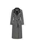Only Siyah Kadın Kaban ONLNEWRITA HOUNDTOOTH COAT OTW