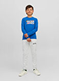 Jack & Jones Lastikli Paça Beyaz Erkek Çocuk Eşofman Altı JPSTKANE JJJOSH SWEAT PANTS JNR