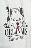 Jack & Jones Erkek Beware Baskılı Kapüşonlu Sweatshirt 12244219 Gri