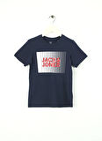 Jack & Jones Baskılı Lacivert Erkek Çocuk T-Shirt 12237411