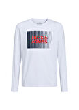 Jack & Jones Baskılı Beyaz Erkek Çocuk T-Shirt JJECORP LOGO TEE PLAY LS O-NECK NOO