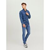 Jack&Jones Slim Fit Dar Paça Mavi Erkek Kot Pantolon 12243592