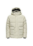 Only & Sons Krem Erkek Mont ONSCARL LIFE QUILTED JACKET NOOS OT
