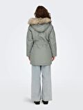 Only Kapüşonlu Yeşil Kadın Parka 15304625