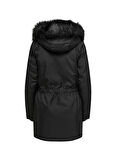 Only Siyah Kadın Kaban ONLIRIS FUR WINTER PARKA CC 2023 OT