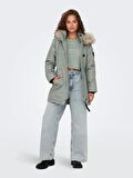 Only Kapüşonlu Yeşil Kadın Parka 15304625