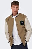 ONLY & SONS ONSJASON VARSITY JACKET OTW ACIK KAHVE
