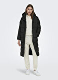 Only Siyah Kadın Kaban ONLCAMMIE LONG QUILTED COAT CC OTW