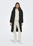 Only Siyah Kadın Kaban ONLCAMMIE LONG QUILTED COAT CC OTW
