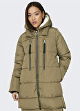 Only Bakır Kadın Kaban ONLNEWNORA LONG PUFFER COAT CC OTW