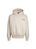 Jack & Jones Kapüşon Yaka Krem Erkek Sweatshırt 12244773_JORGRACIA GRAPHIC SWEAT HO