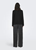 Only Siyah Kadın Blazer ONLVIVIAN L/S GLIT PINSTRIPE BLAZER