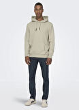 Only & Sons Kapüşon Yaka Ekru Erkek Sweatshırt ONSCERES HOODIE SWEAT NOOS