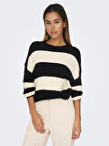 Only Onlatia L/S Stripe Pullover Kadın Kazak