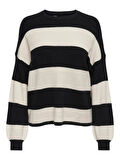 Only Onlatia L/S Stripe Pullover Kadın Kazak
