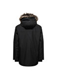 Only Siyah Erkek Kapüşon Yaka Mont 22027557_ONSFUTURE FAUX FUR