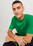 Jack & Jones Yuvarlak Yaka Yeşil Erkek T-Shirt JJEORGANIC BASIC TEE SS O-NECK NOOS