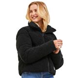 Jack & Jones 12240601 Jxisa Teddy Puffer Jacket Otw Siyah