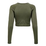 Only Onpjiji Seam Ls Kadn Crop