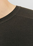 Jack & Jones Bisiklet Yaka Standart Haki Erkek Kazak 12240711_JPRBLAANDERSON KNIT STRUCT