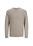 Jack & Jones Bisiklet Yaka Standart Taş Erkek Kazak 12240711_JPRBLAANDERSON KNIT STRUCT
