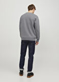 Jack & Jones Yuvarlak Yaka Gri Erkek Sweatshırt 12230356_RDDDEAN SWEAT CREW NECK L/