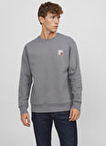 Jack & Jones Yuvarlak Yaka Gri Erkek Sweatshırt 12230356_RDDDEAN SWEAT CREW NECK L/