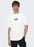 Only & Sons O Yaka Baskılı Beyaz Erkek T-Shirt 22027893_ONSCELEBRITY LIFE RLX SS T
