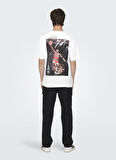 Only & Sons O Yaka Baskılı Beyaz Erkek T-Shirt 22027893_ONSCELEBRITY LIFE RLX SS T
