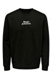 22027894 Only & Sons Onscelebrıty Reg Crew Neck Swt Erkek Sweat Black