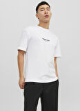 Jack & Jones Yuvarlak Yaka Beyaz Erkek T-Shirt 12240121_JORVESTERBRO TEE SS CREW N