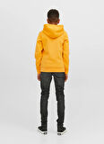 Jack & Jones Baskılı Erkek Çocuk Sarı Sweatshırt JJELOGO SWEAT HOOD 2 COL 22/23 NOOS