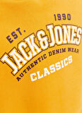 Jack & Jones Baskılı Erkek Çocuk Sarı Sweatshırt JJELOGO SWEAT HOOD 2 COL 22/23 NOOS