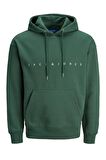 12241687 Jack & Jones Jorvesterbro Sweat Hood Noos Erkek Sweat Holly Green