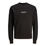 Jack & Jones Bisiklet Yaka Siyah Erkek Sweatshırt 12241694_JORVESTERBRO SWEAT CREW NE