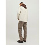 Jack&Jones Regular Fit Uzun Kollu Ekru Erkek Gömlek 12239329