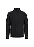 Jack & Jones Dik Yaka Standart Siyah Erkek Kazak 12243119_JORKYLE KNIT ROLL NECK