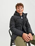 Jack&Jones Kapüşonlu Siyah Erkek Çocuk Mont 12246122