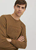 Jack & Jones Bisiklet Yaka Kahve Erkek Sweatshırt 12241106_JPRBLABLAKE SWEAT CREW NEC