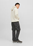 Jack & Jones Kapüşon Yaka Krem Erkek Sweatshırt 12240228_JCOFILO PLAIN AW23 SWEAT H