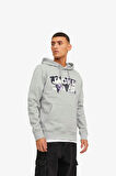 Jack & Jones Jcodust Sweat Hood Sn Erkek Gri Sweatshirt 12240214-Grey