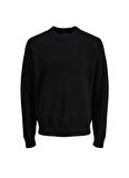 Jack & Jones Bisiklet Yaka Standart Siyah Erkek Kazak 12242512_JORRAY KNIT CREW NECK
