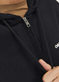 Jack & Jones Kapüşon Yaka Siyah Erkek Sweatshırt 12241691_JORVESTERBRO SWEAT ZIP HOO