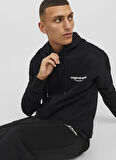 Jack & Jones Kapüşon Yaka Siyah Erkek Sweatshırt 12241691_JORVESTERBRO SWEAT ZIP HOO